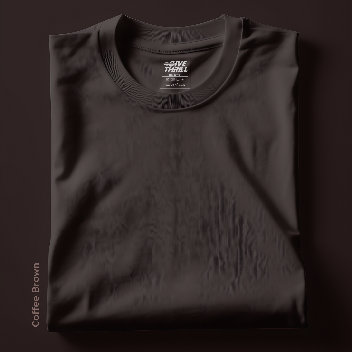 Crew Neck Solid Colour T-Shirts - Earthy Elegance Collection