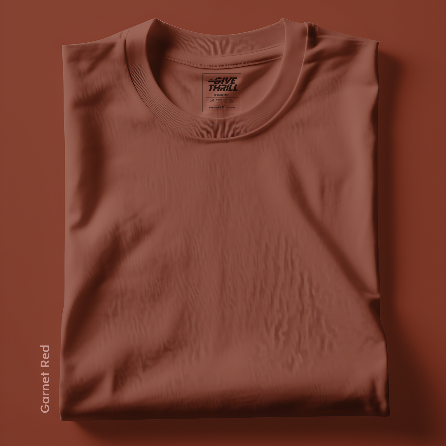 Crew Neck Solid Colour T-Shirts - Earthy Elegance Collection
