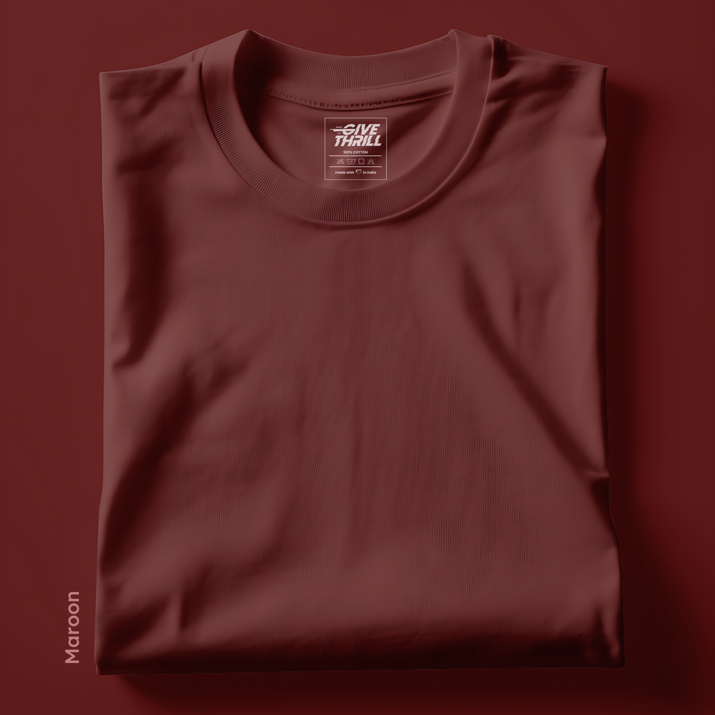 Crew Neck Solid Colour T-Shirts - Earthy Elegance Collection