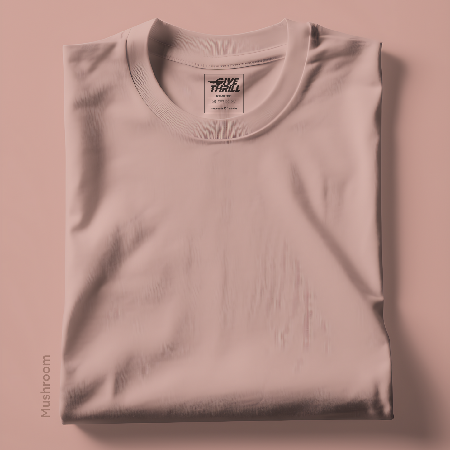 Crew Neck Solid Colour T-Shirts - Earthy Elegance Collection